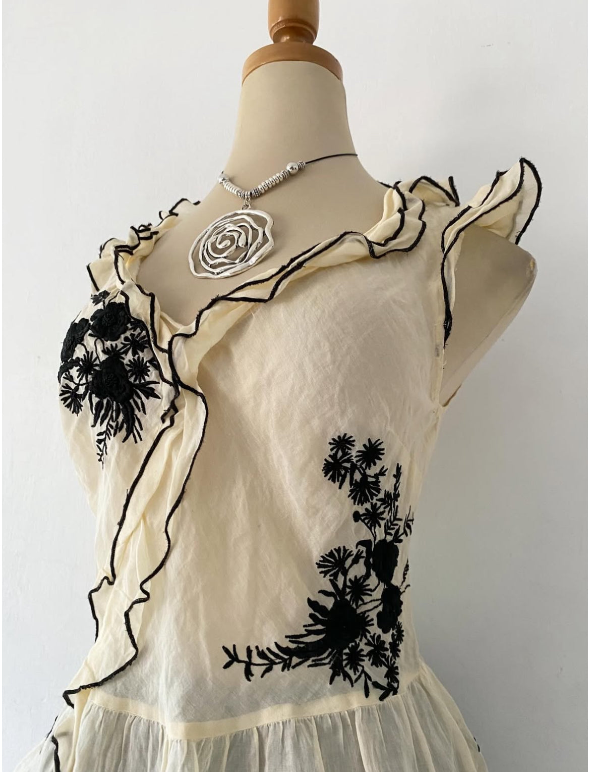 Boho top with embroidery designs