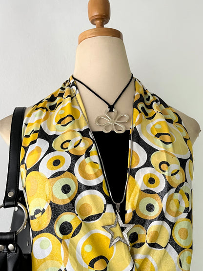 Y2k halter top with belt