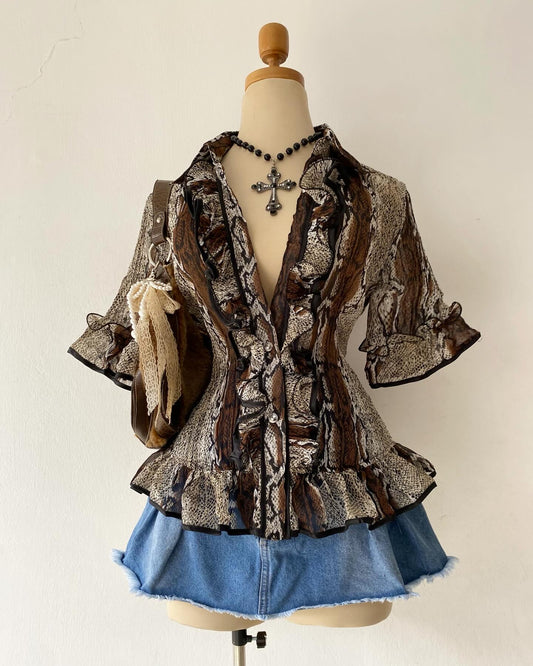 Phyton print blouse