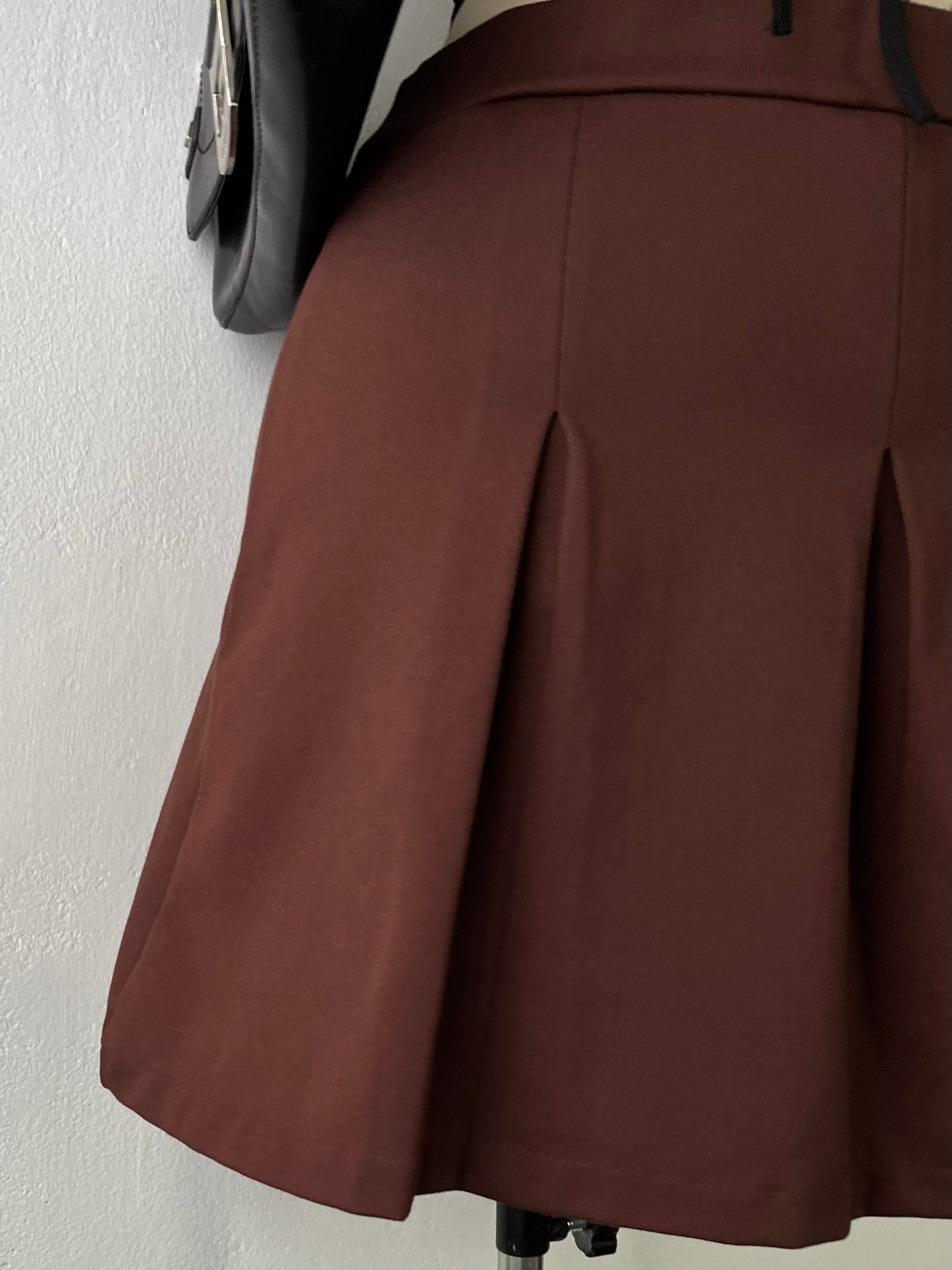 Brown pleated skort