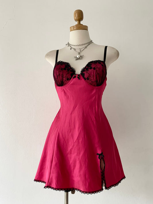 Fuchsia mini dress