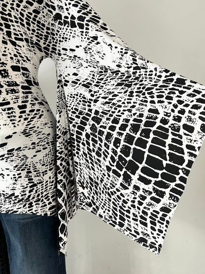 Super flared one-shoulder polydress