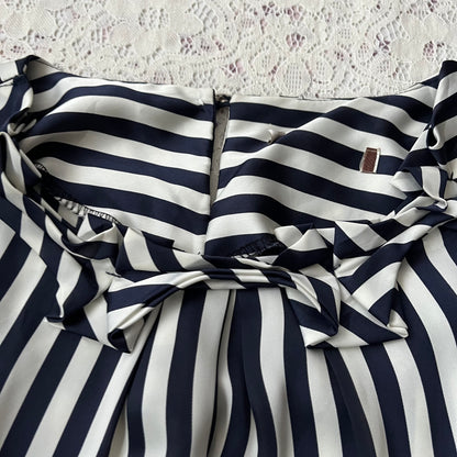 Striped coquette blouse
