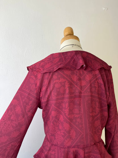 Boho chic blouse with bell sleeves