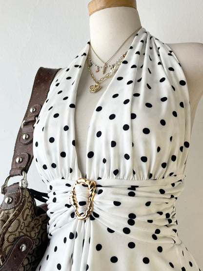 Halter top polka dots