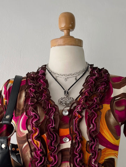 Victorian-style bell-sleeved top