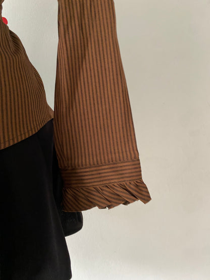 Brown striped blouse