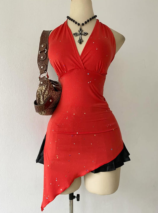 Asymmetrical coral top