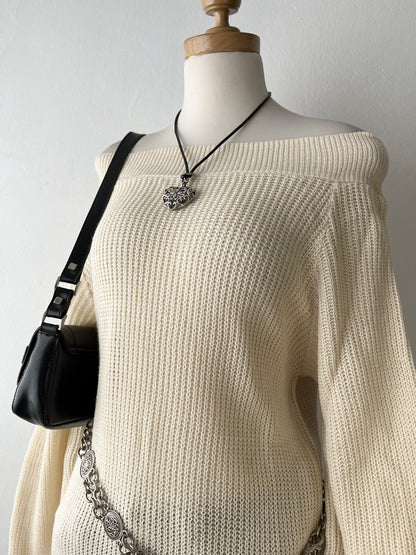 Off shoulder sweater