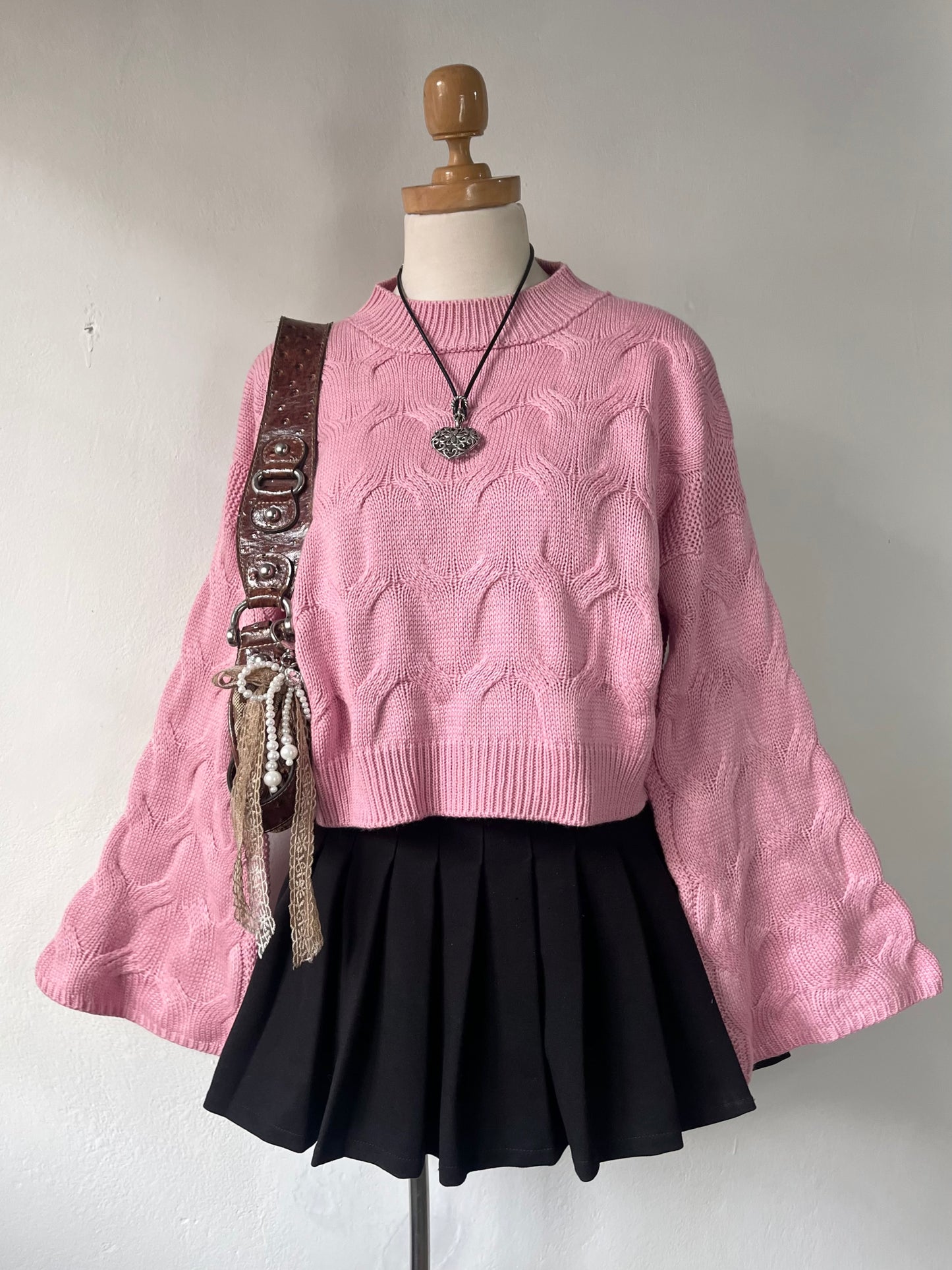 Sweater oversize a la cintura de mangas anchas