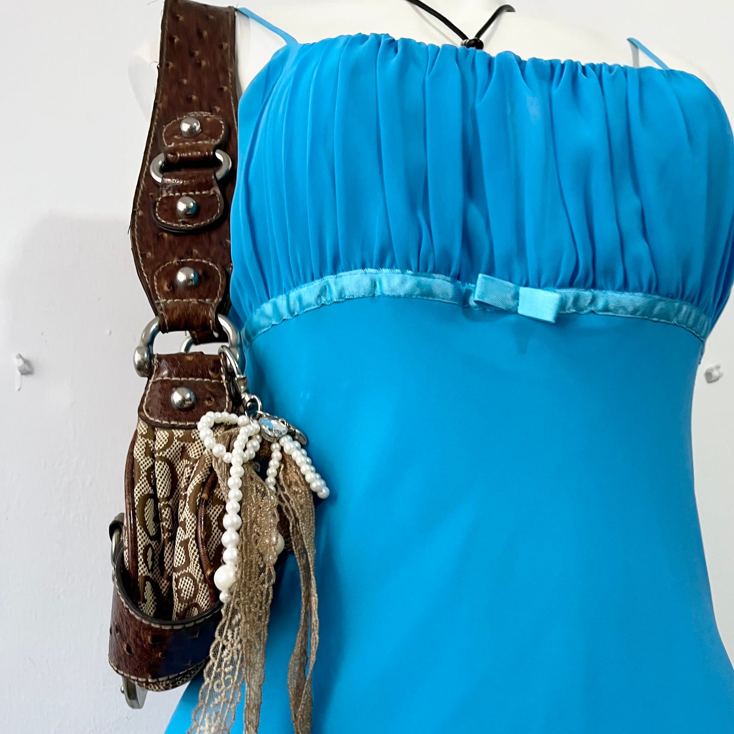 Light blue dress with bow