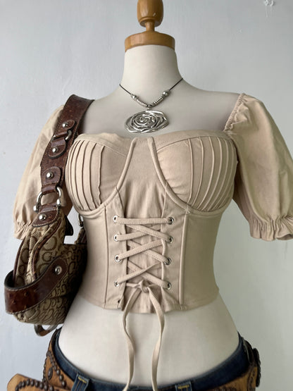Beige corset top