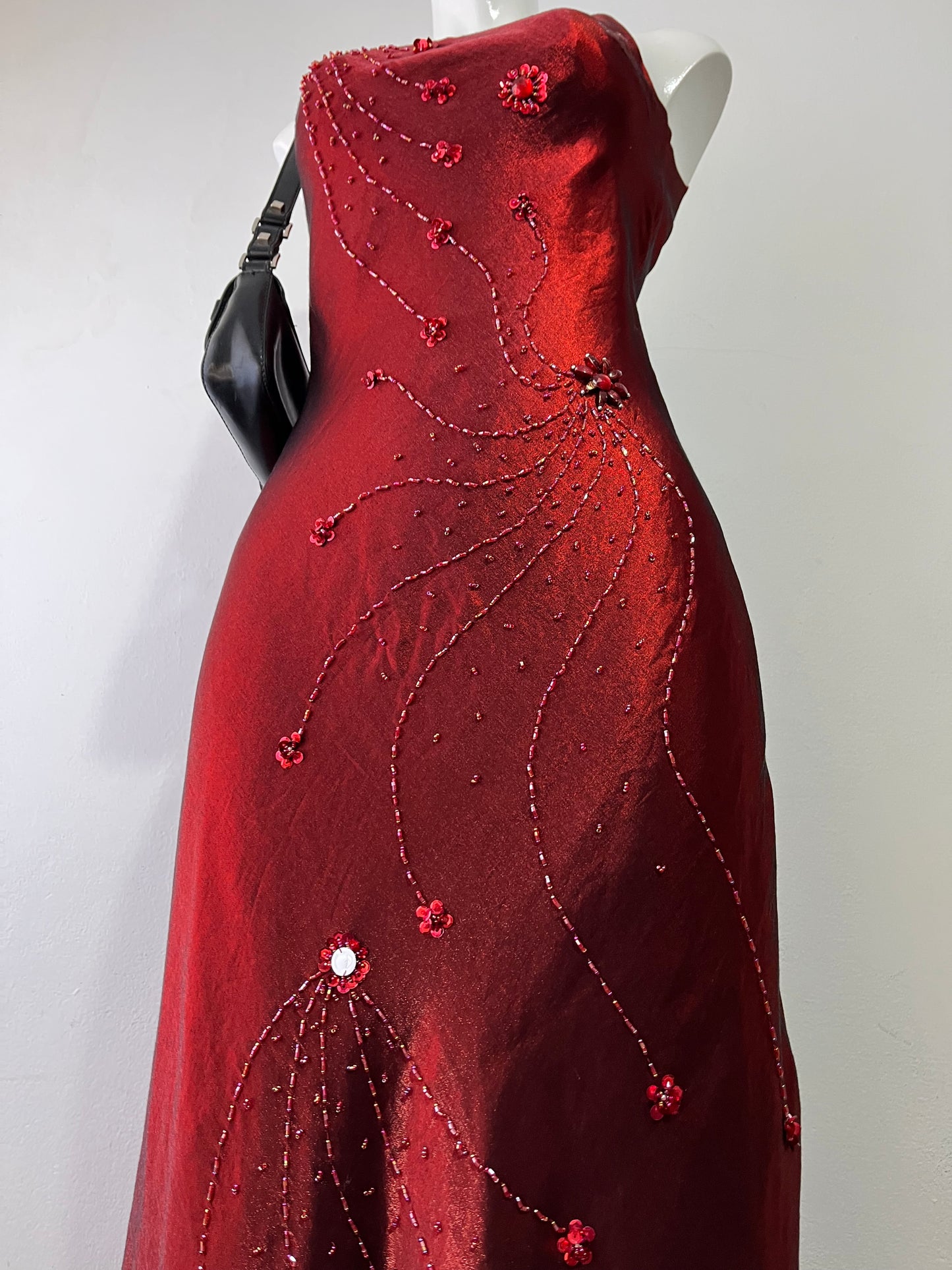 Iridescent burgundy dream dress