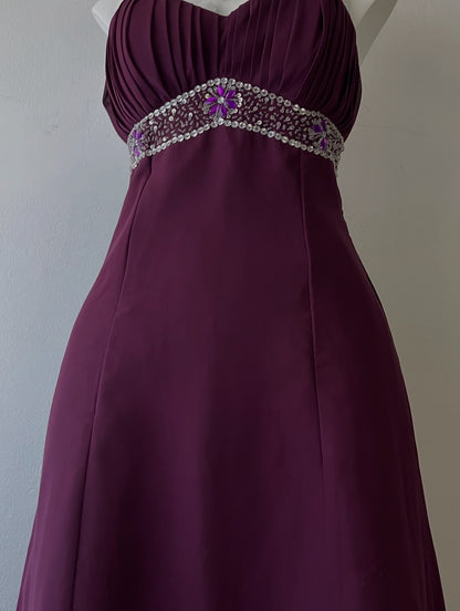 Purple corset dress
