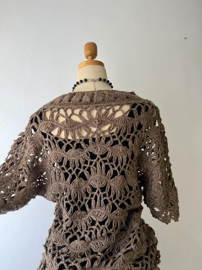 Long knitted wool top