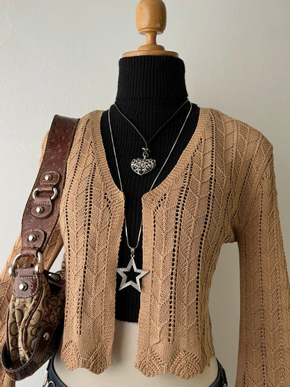 Knitted cardigan beige