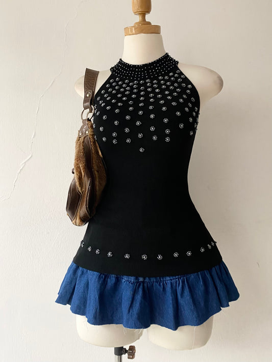 Sequin embroidered top