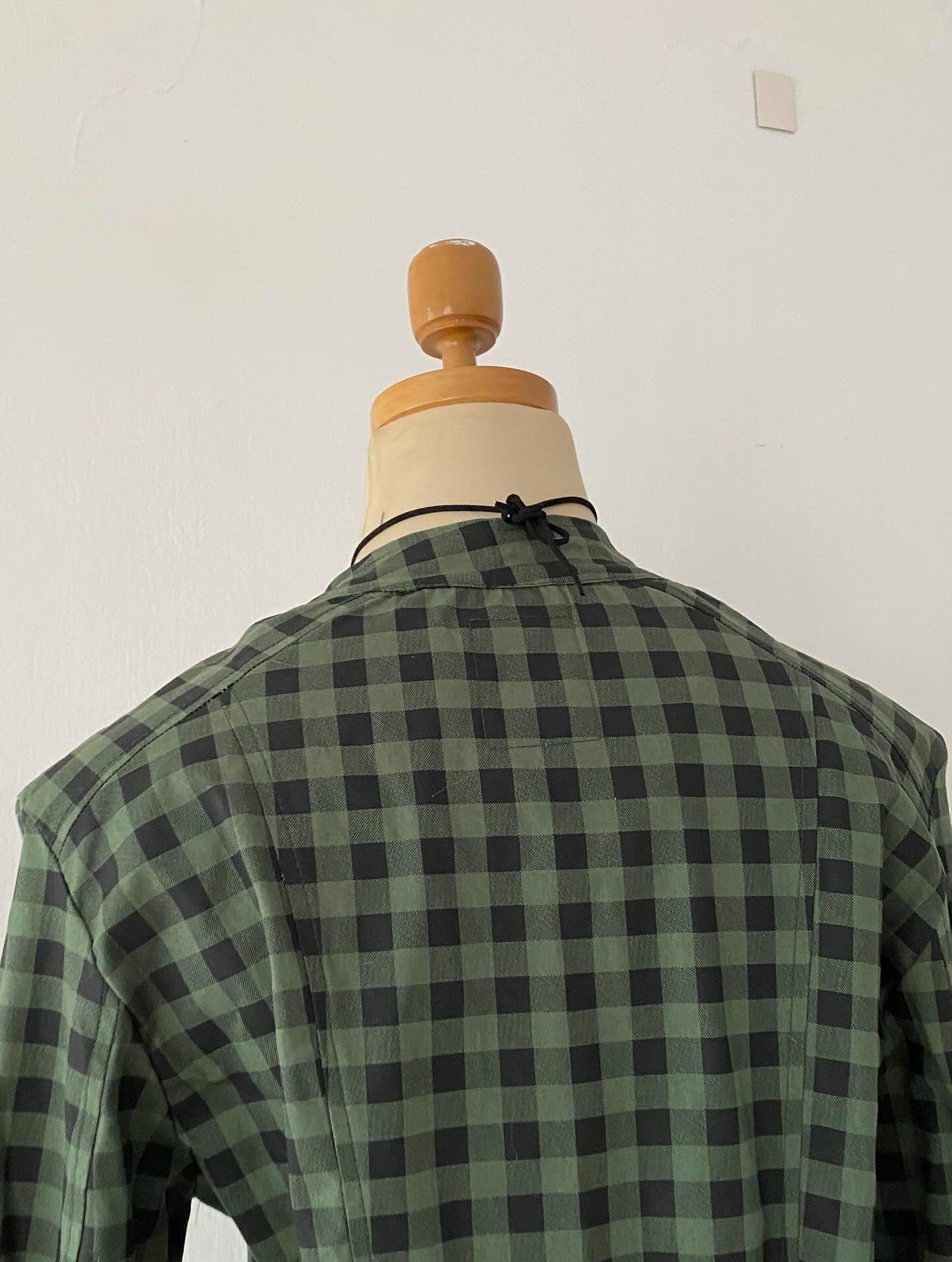 Checkered biker jacket