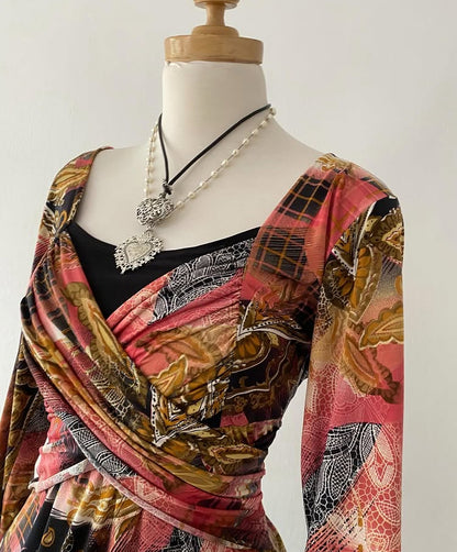 Adorable bohemian wrap top