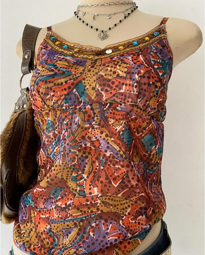 Boho top with sequins-size XS
