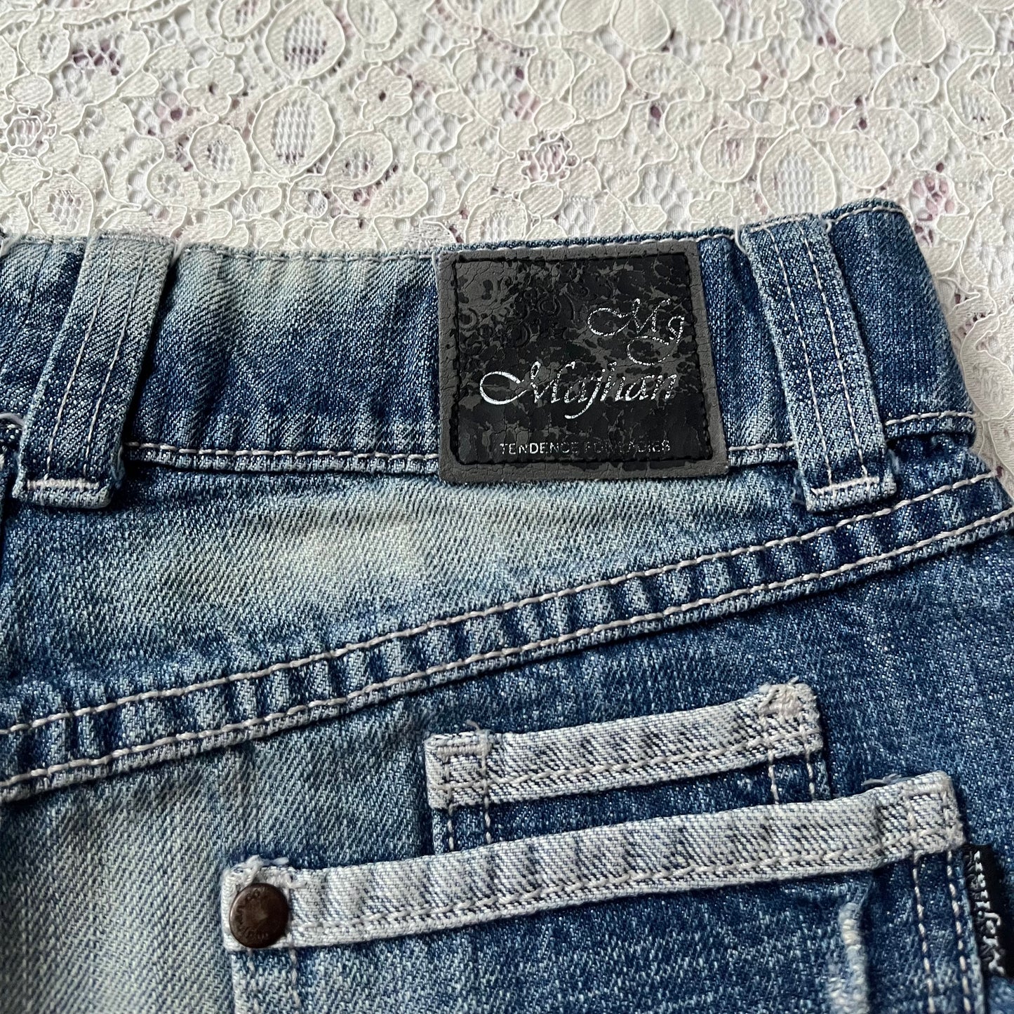 Jean mini skirt