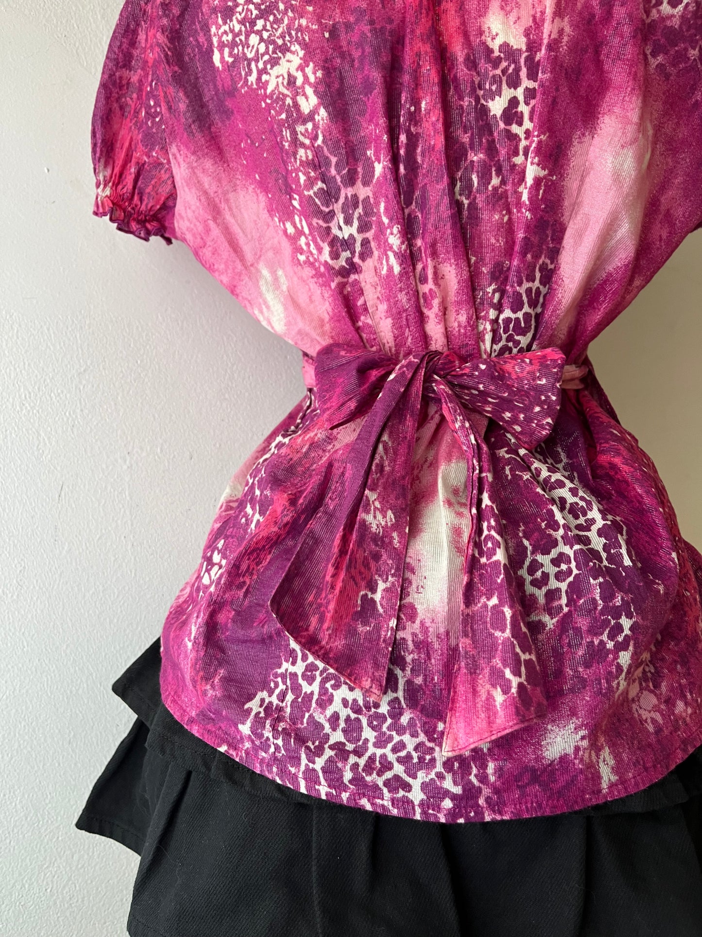 Wrap blouse with back tie