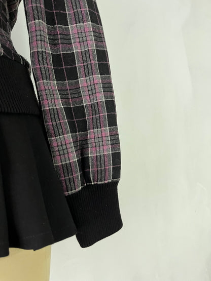 Plaid jacket with warm sherpa lining