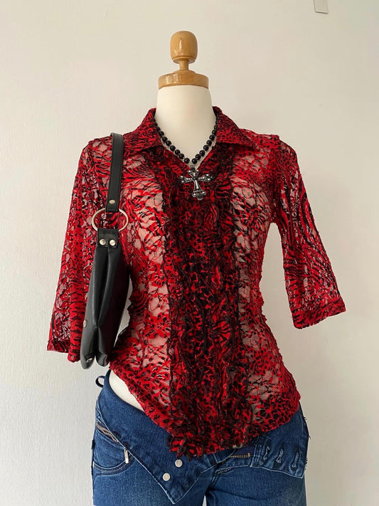 Goth lace top