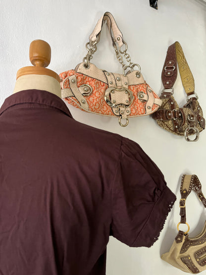 Brown victorian-style blouse