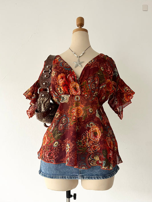 Adorable boho chic blouse