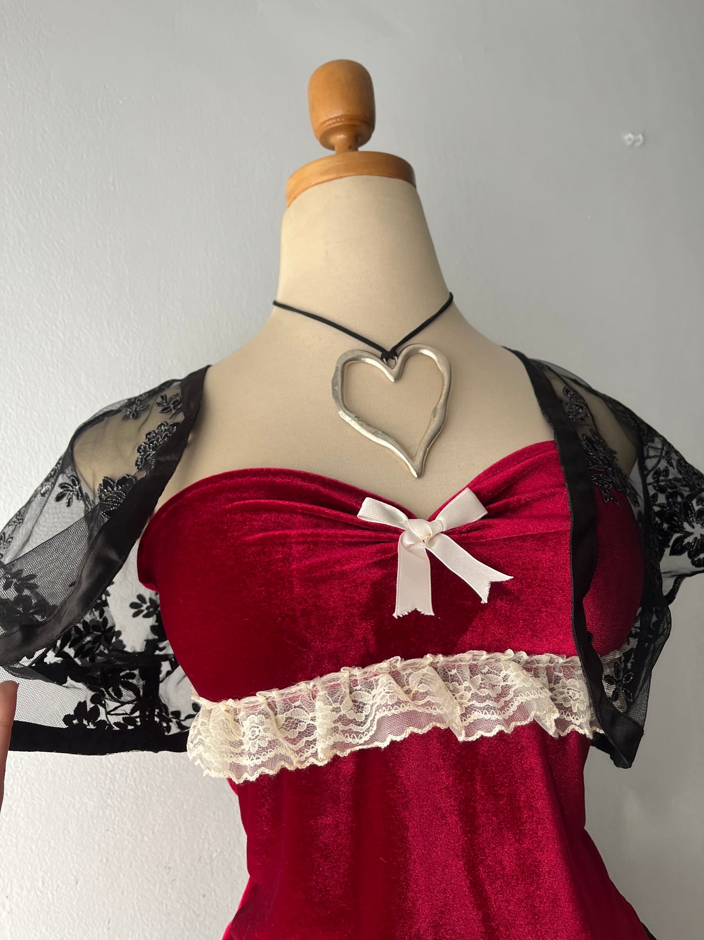 Set (Cardigan + burgundy top)