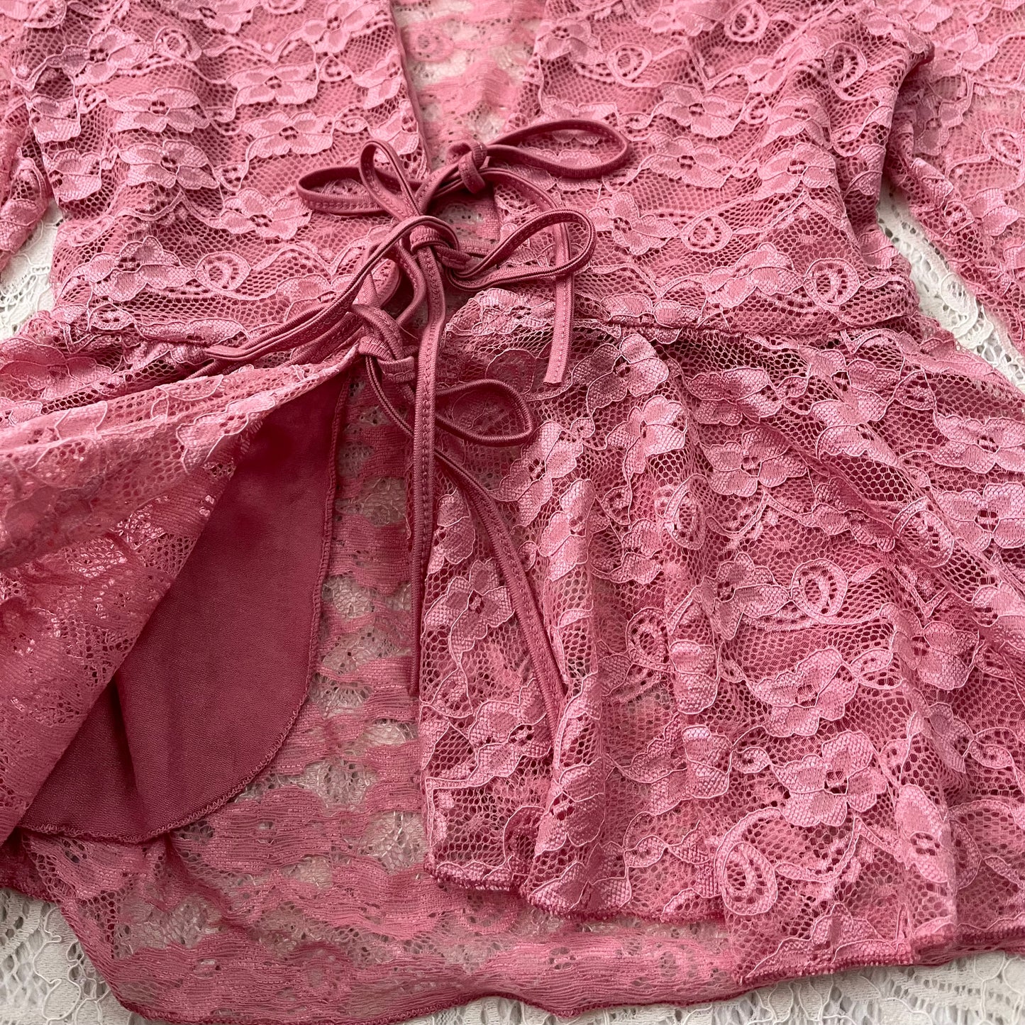 Lace top with flared sleeves