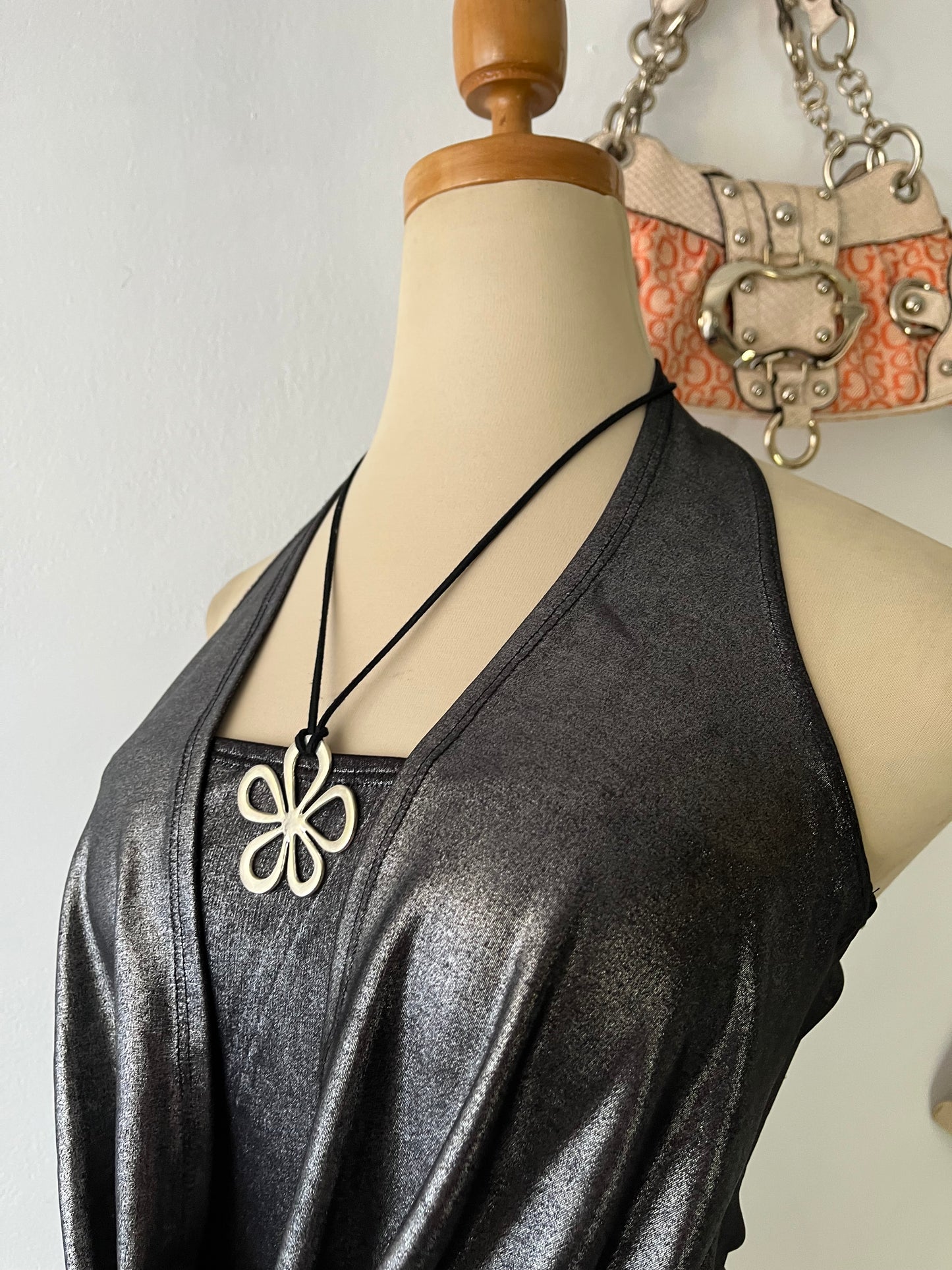 Iridescent halter top