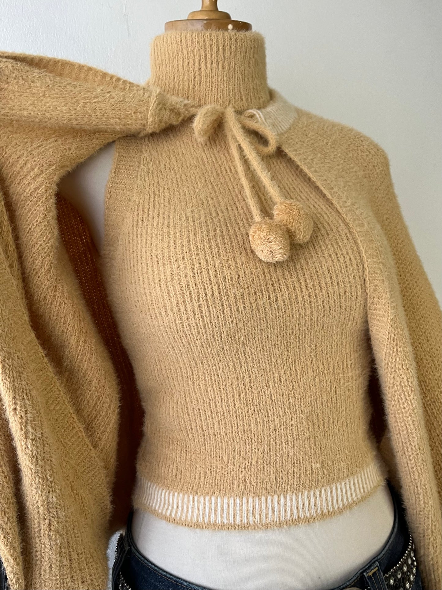 Set (Knitted cardigan + knitted top)