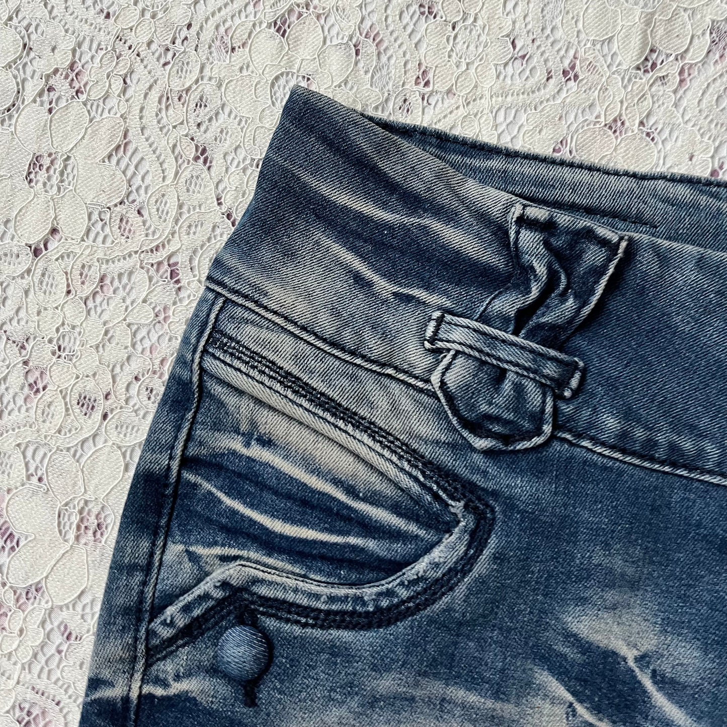 Jean mini skirt