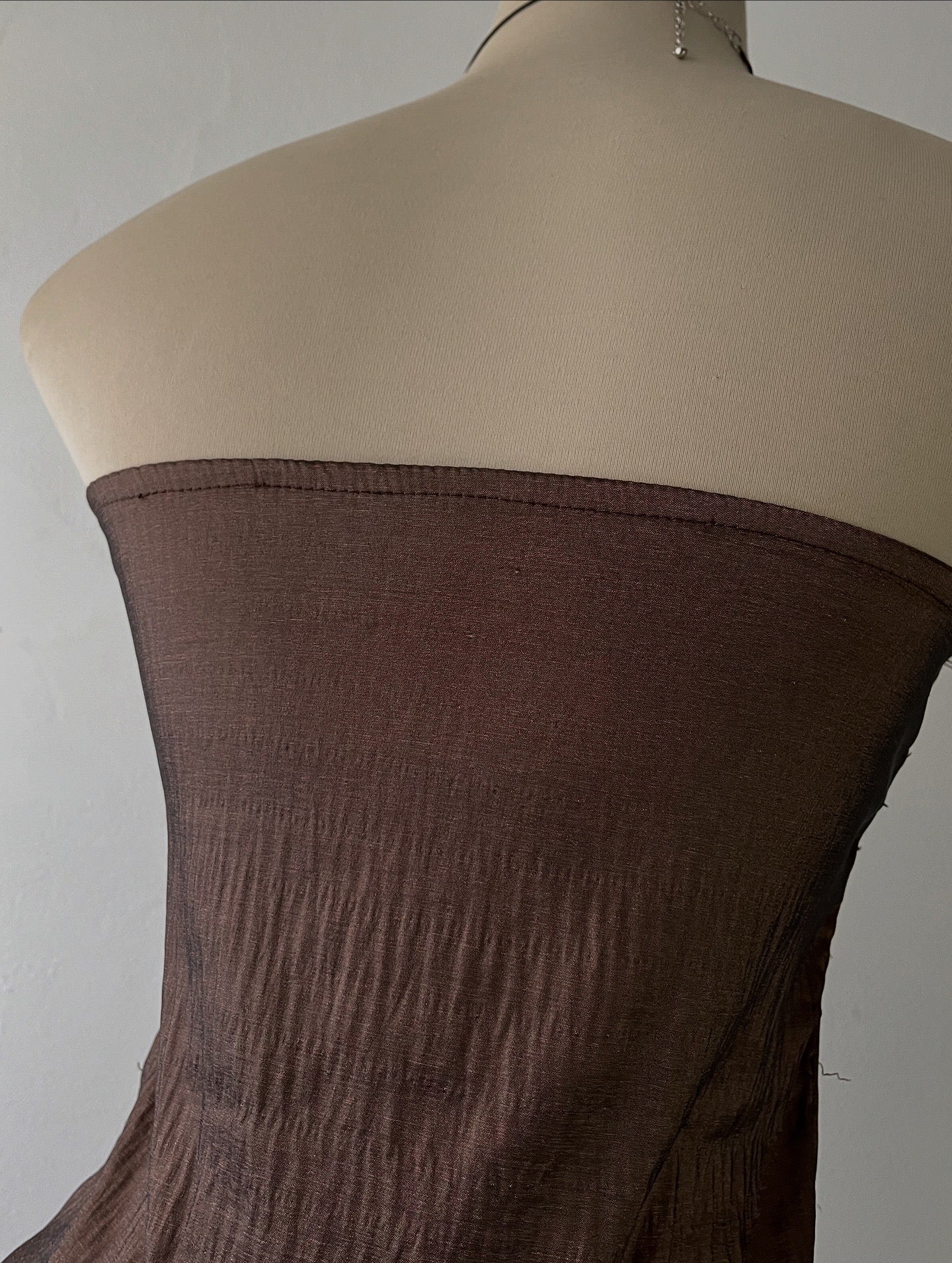 Iridescent brown corset top