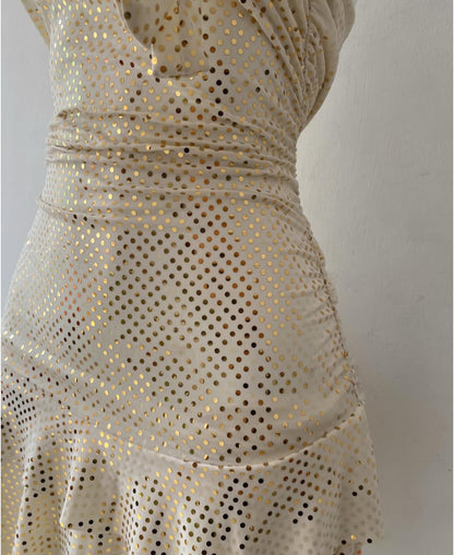 Polka dots dress with bow