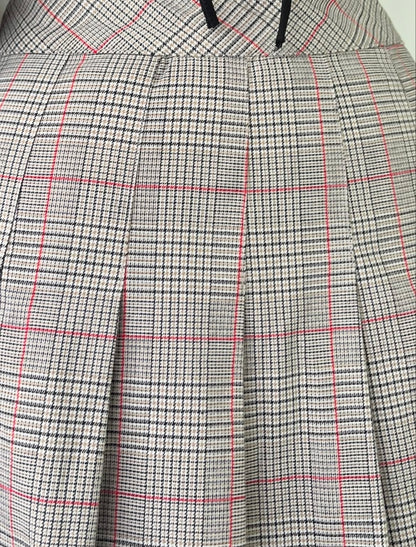 Plaid pleated skirt