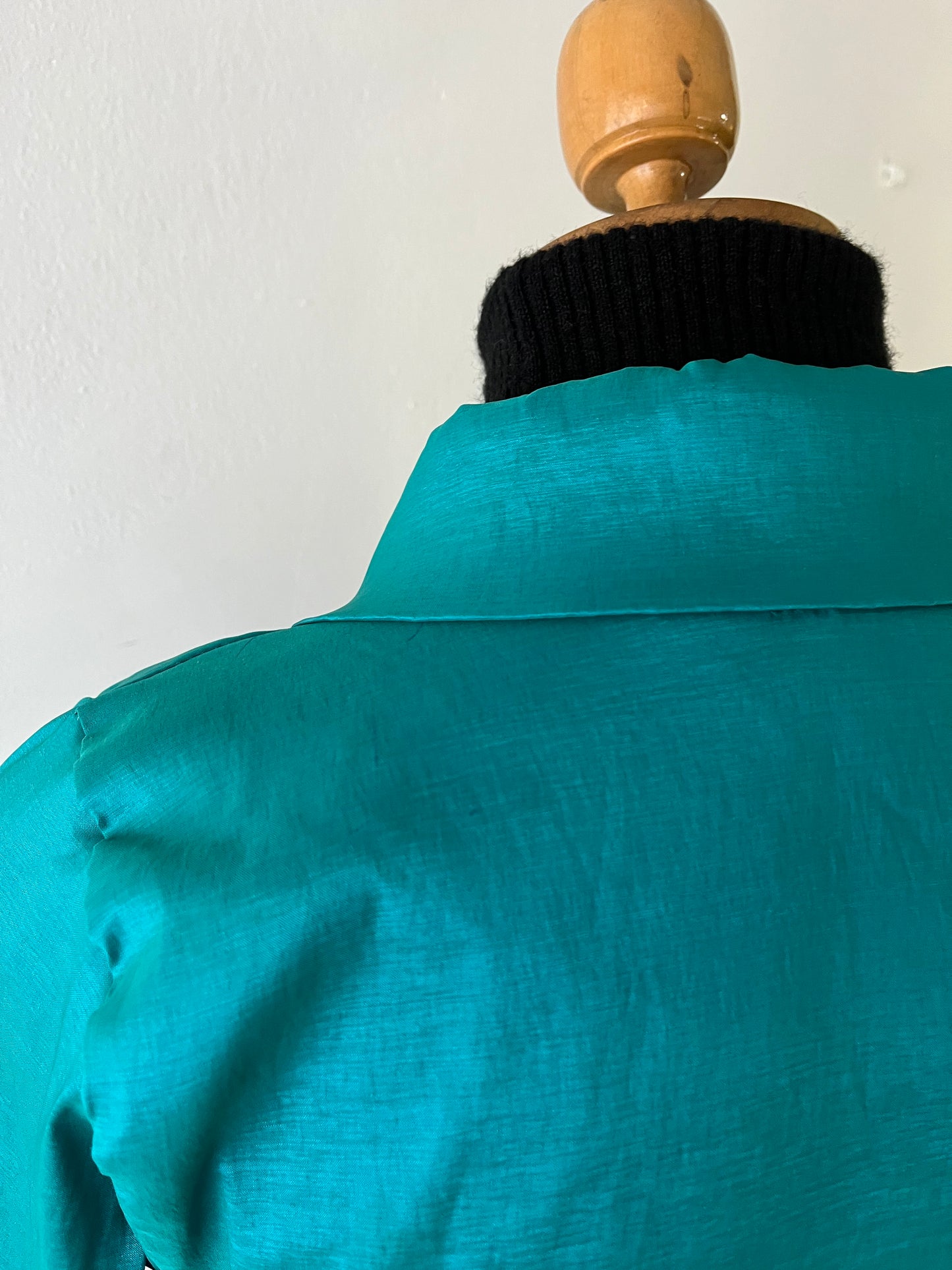 Cobalt Satin Taffeta Cardigan