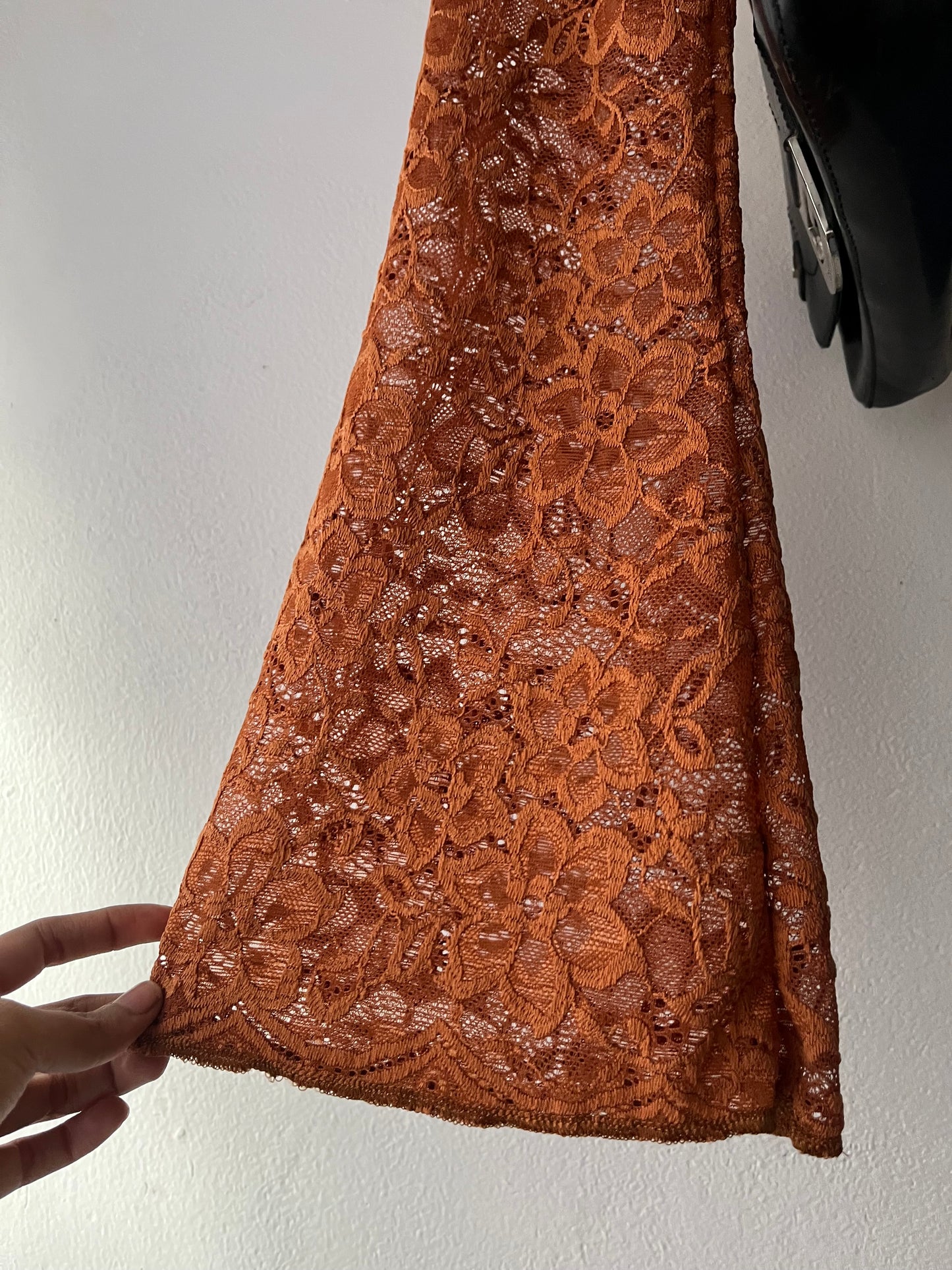 Lace top with flared sleeves