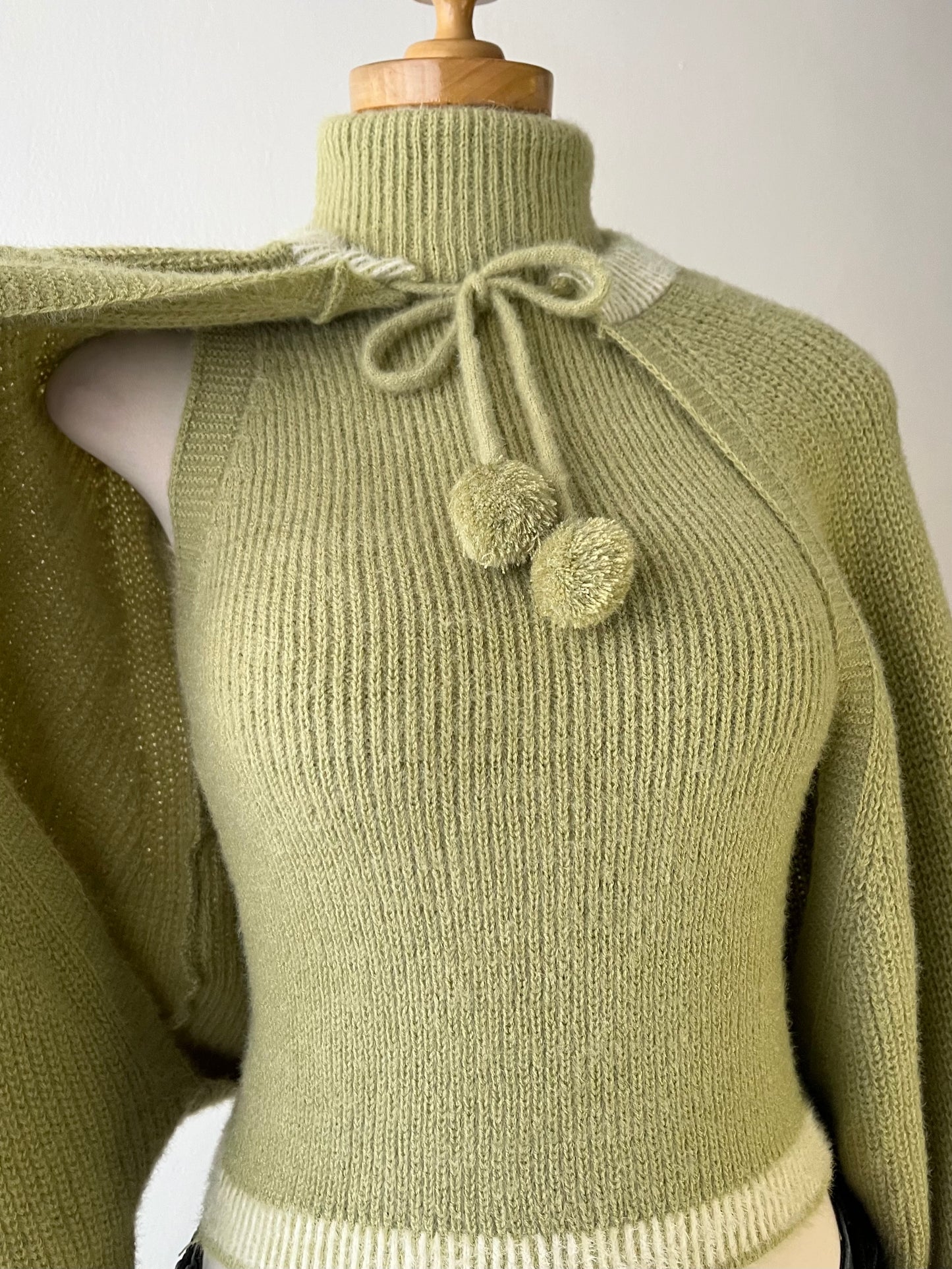 Set (Knitted cardigan + knitted top)