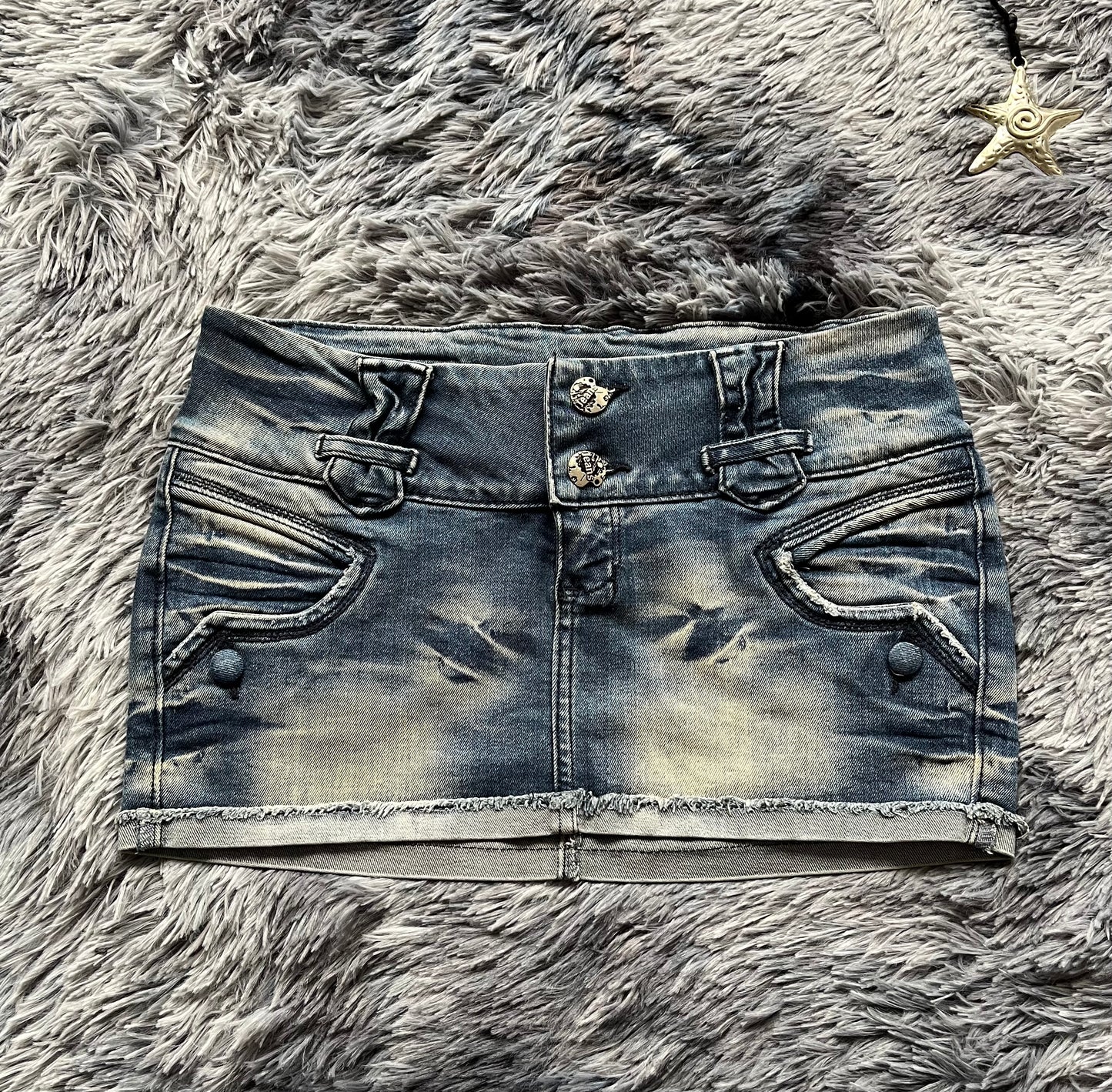 Y2k Mini skirt jean~ size S