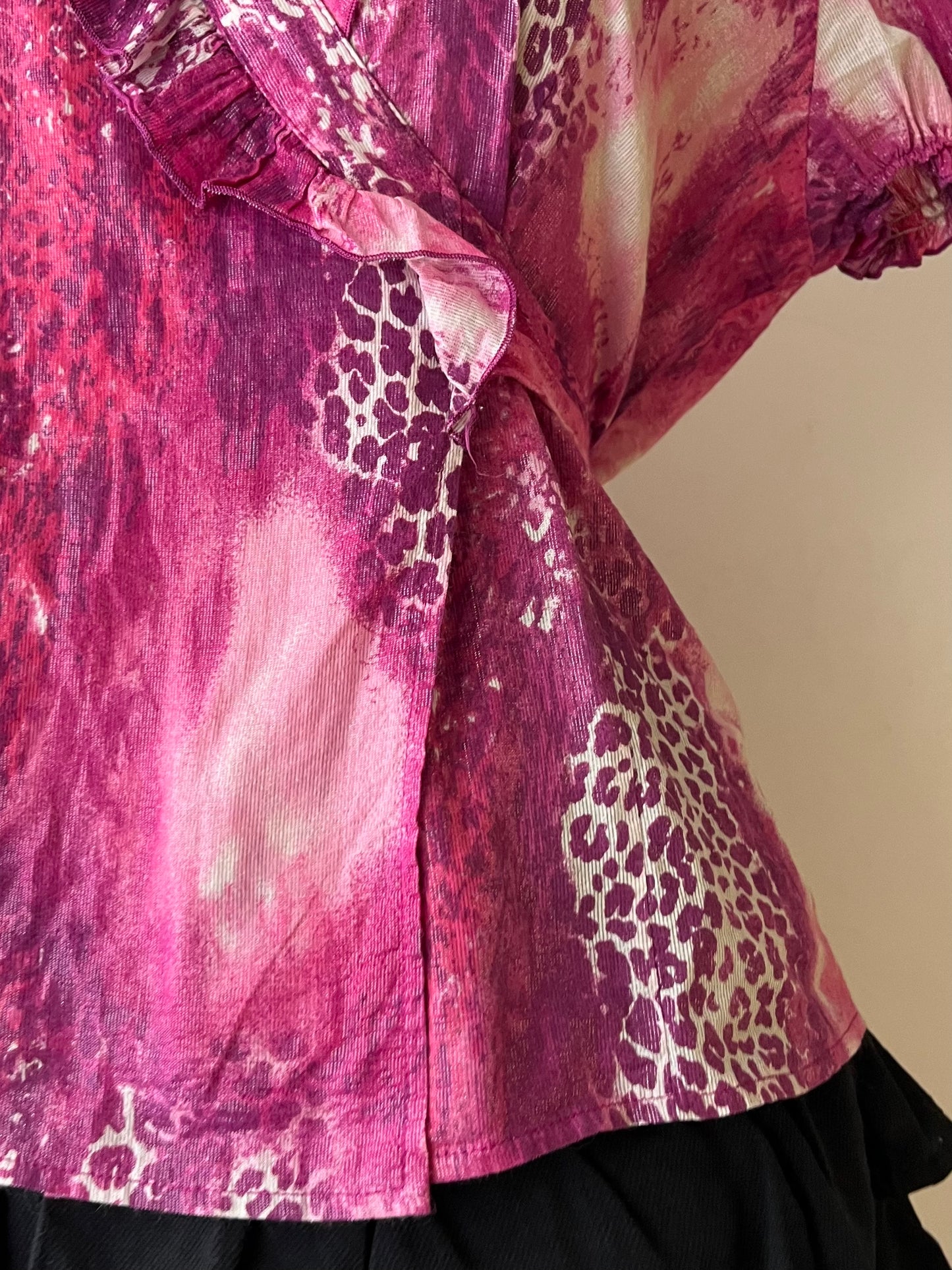 Wrap blouse with back tie