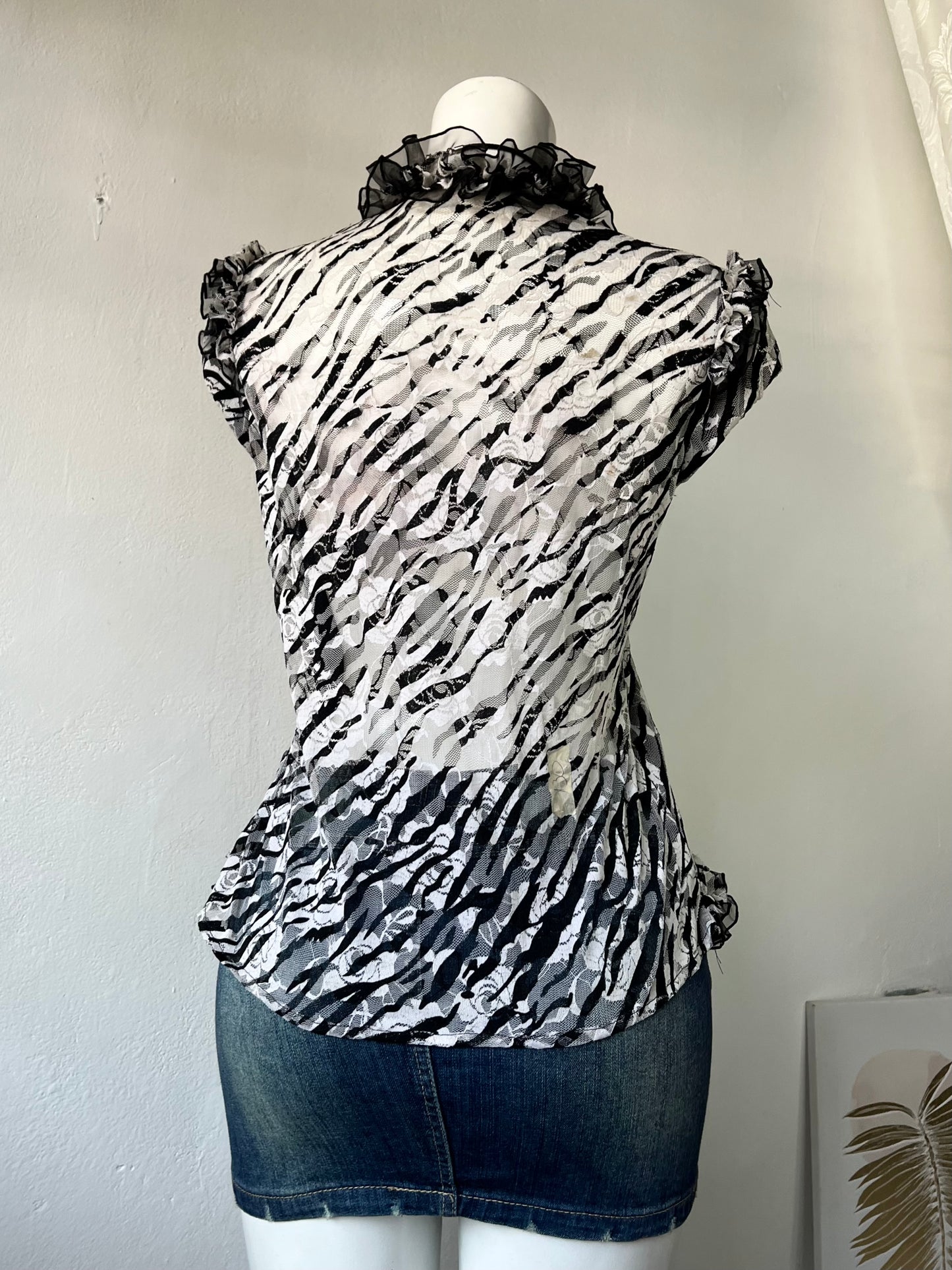 Animal print top- size M
