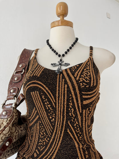 Adorable black and brown top