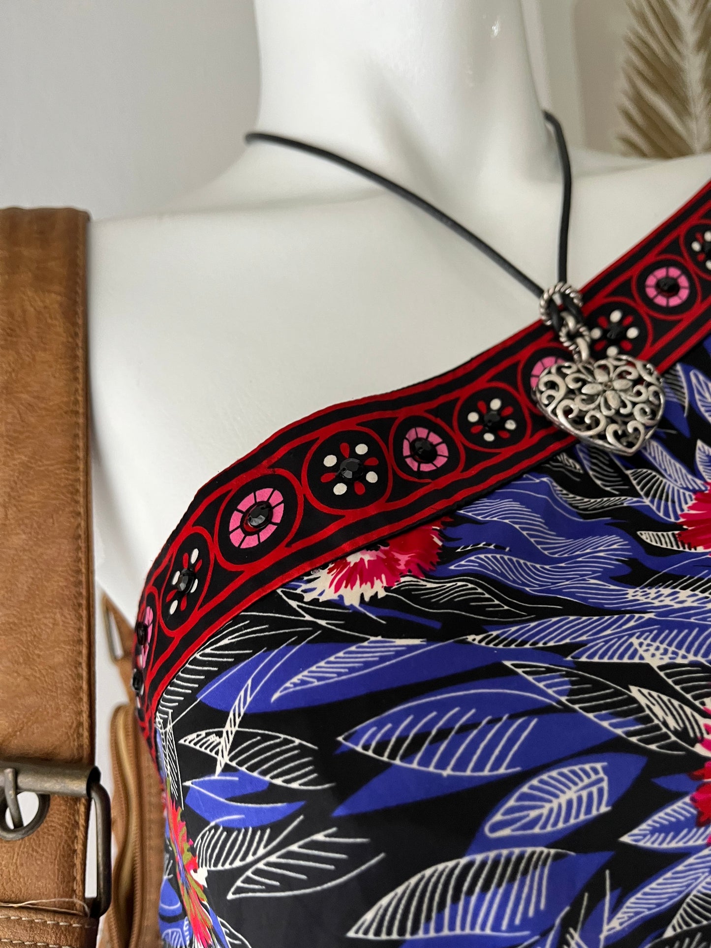 Boho chic one-shoulder top