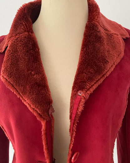 Velvet corduroy jacket with plush