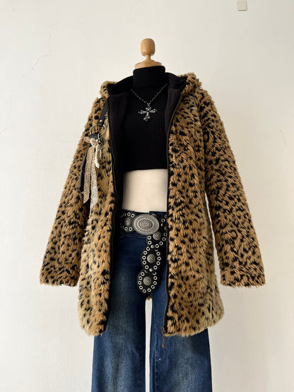 Cheetah print coat