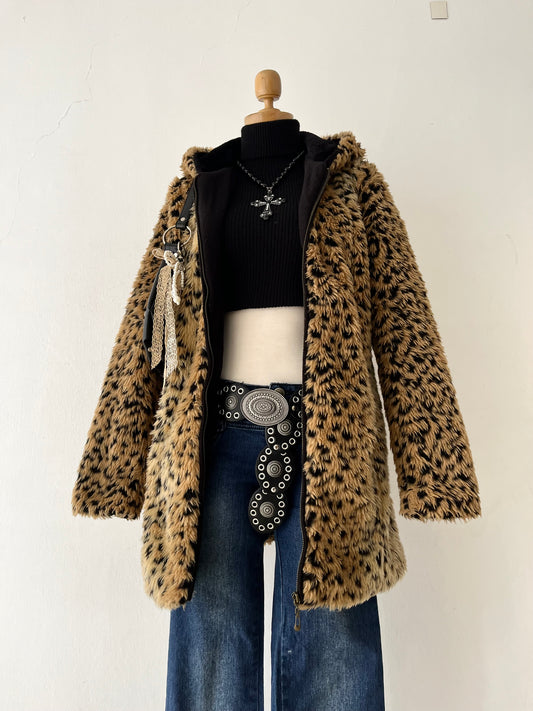 Cheetah print coat