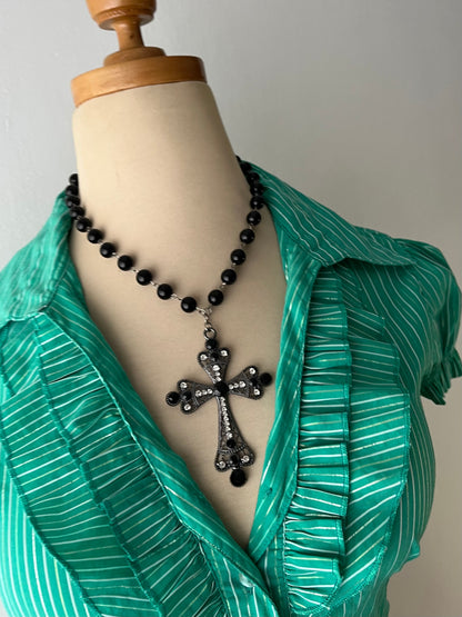 Siren office striped blouse